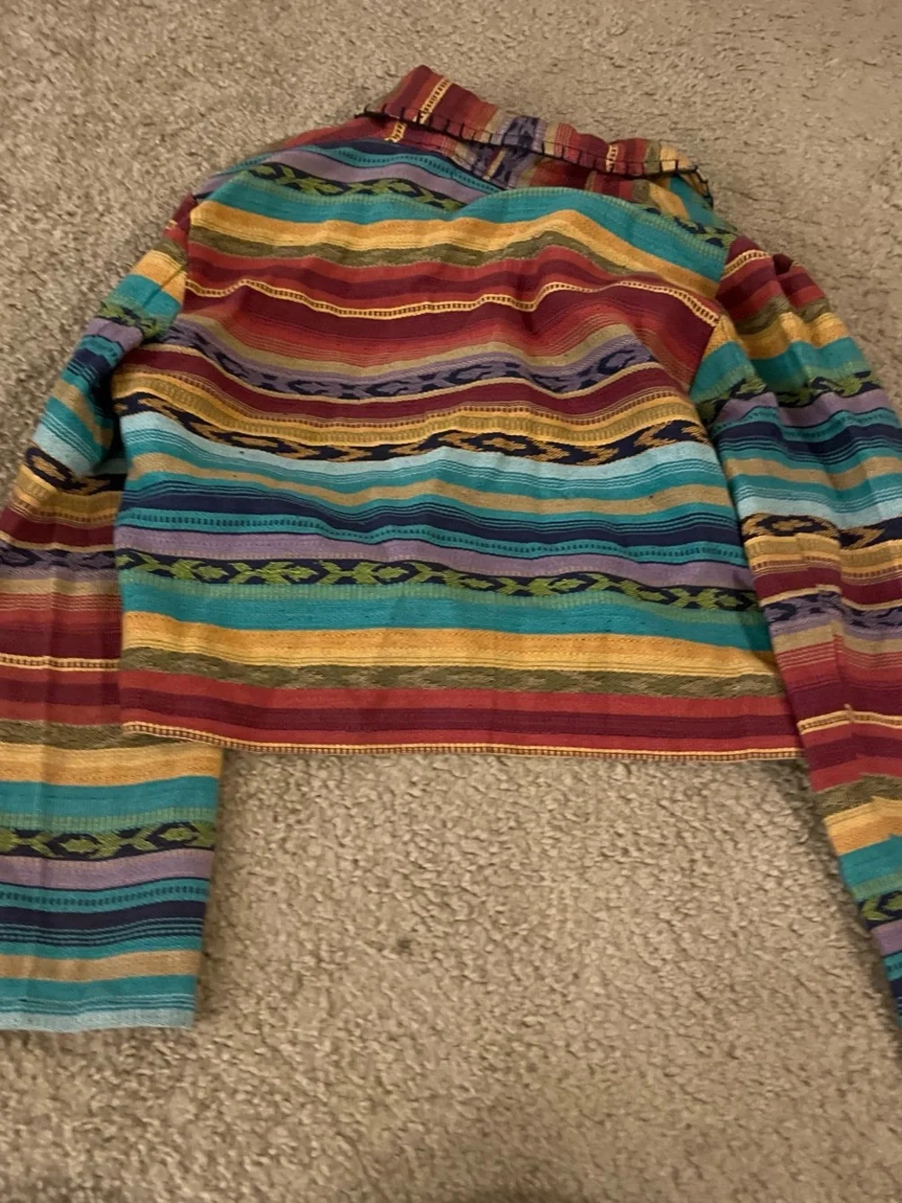 New Identity Multicolor Striped Cropped Blazer - Picture 2 of 3